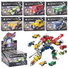 Конструктор Qman, машина, від 126дет, в кор-ці, 6в1 (робот), 6шт (6видів) в дисплеї, 41109 Qman new