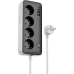 Мережевий фільтр-подовжувач 4 розетки HOCO AC22 Sunlight 3хUSB/Type 1.5 м чорний з сірим Мережевий фільтр-подовжувач 4 розетки HOCO AC22 Sunlight 3хUSB/Type 1.5 м чорний з сірим