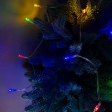 Світлодіодна гірлянда-завіса прозорий дріт 240 LED Magic Lights USB з пультом ліхтарики 2 х 2 м мульти