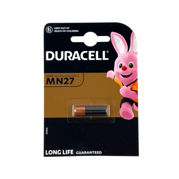 Батарейка циліндрична Duracell A27 MN27 лужна