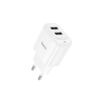 Зарядний блок живлення 2xUSB HOCO C141A Smart 5 V 2.1 A білий