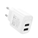 Зарядний блок живлення 2xUSB HOCO C141A Smart 5 V 2.1 A білий