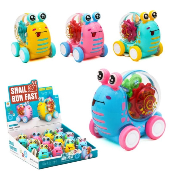 / Іграшка Равлик інерційна, шестерна, 12 шт. в диспл., 4 кольори
