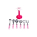 Дитячий ігровий набір 7в1 Кухонне приладдя Technok Toys 6726 Cookware зі стійкою