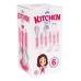 Дитячий ігровий набір 7в1 Кухонне приладдя Technok Toys 6726 Cookware зі стійкою
