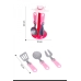 Дитячий ігровий набір 7в1 Кухонне приладдя Technok Toys 6726 Cookware зі стійкою