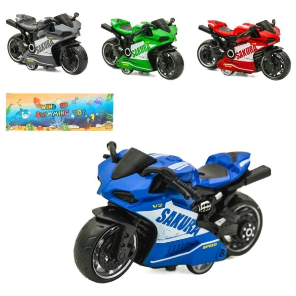 / Мотоцикл інерція, 4 кольори, 9,5см.