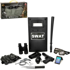 / Набір амуніції Metr+ 11 предметів, пістолет 22см на батарейці, граната, бінокль, палиця