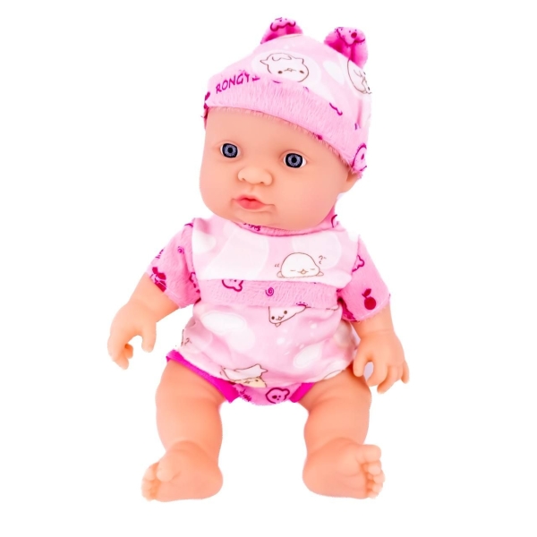 Пупс Limo Toy зі звуковими ефектами шарнірний 24 см рожевий