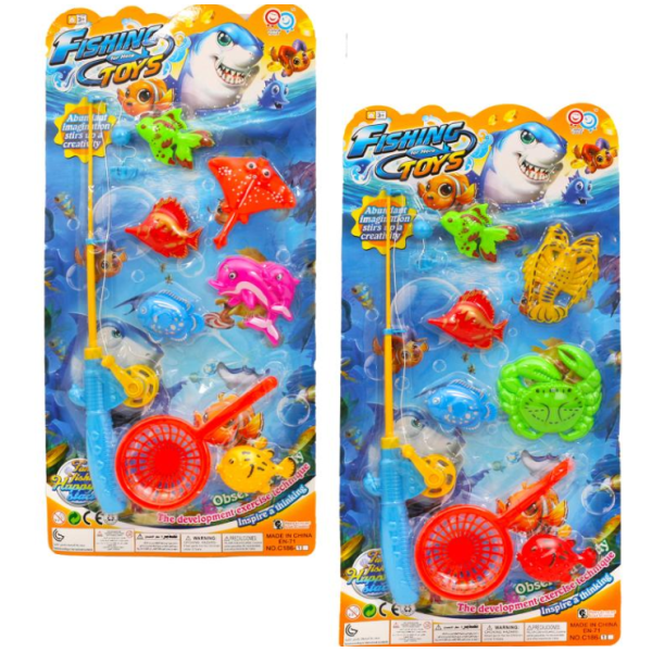 Набір іграшок для купання Риболовля С186-1 8 предметів магнітний різнобарвний