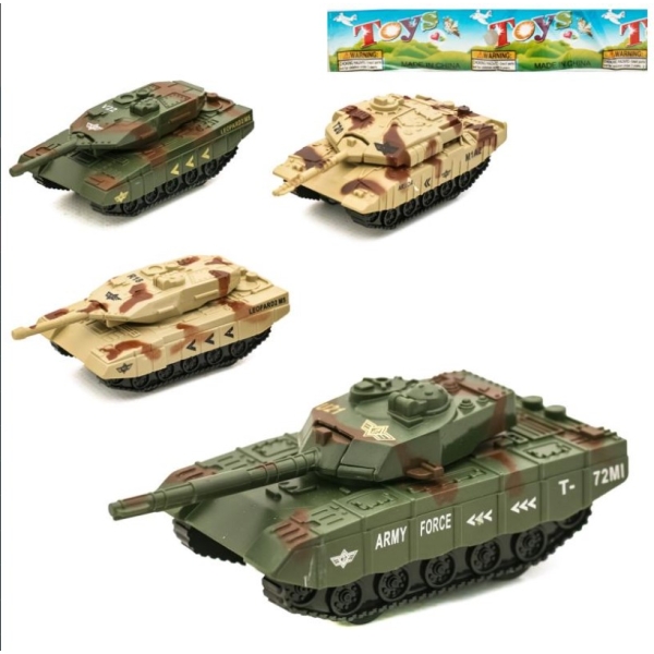 / Танк інерційний,11 см, поворот вежі 360, 2 види (2 кольори), в кульку, 11-16-4см