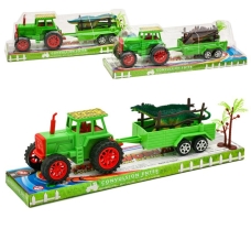 / Трактор ВВ 855A-42 інерційний, з причепом, динозаври, 26 см*11см.