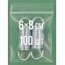 / Пакет струна Zip-Lock, із застібкою, 6x8см, 100 шт/уп, прозорий