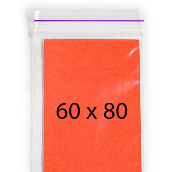 / Пакет струна Zip-Lock, із застібкою, 6x8см, 100 шт/уп, прозорий