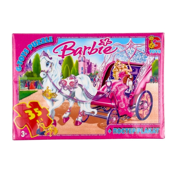 Пазли класичні 35 елементів G-Toys GP-BA006 Barbie з постером