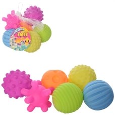 / Набір текстурних сенсорних м'ячиків Limo Toy RX7755A для купання, ігор та масажу