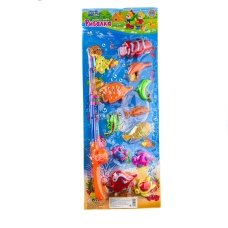 Набір іграшок для купання Риболовля 13 предметів магнітний різнобарвний