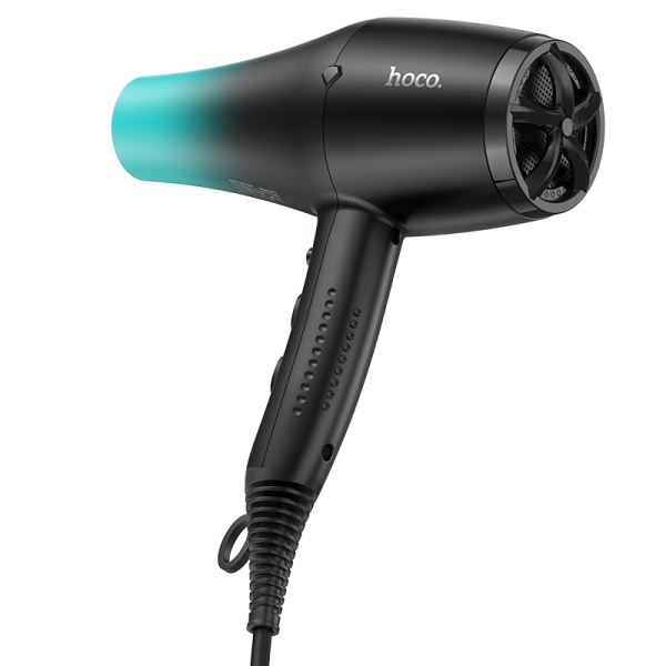 Фен для волосся HOCO HP15 2400 Вт чорний з блакитним