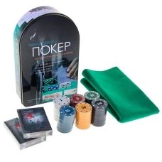 Набір для покеру в коробці 120 фішок
