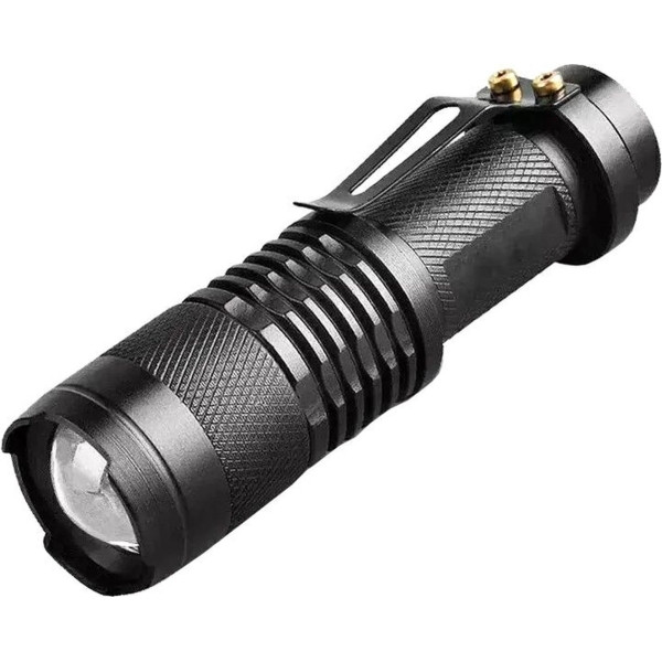 Ліхтар ручний акумуляторний Bailong BL-1812-T6 з кліпсою чорний
