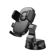 Автотримач Hoco H76 Crown one-button car holder(center console) black metal grey new