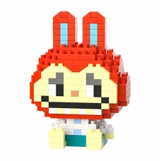 Конструктор піксельний 3051-E Labubu 243 деталі помаранчевий
