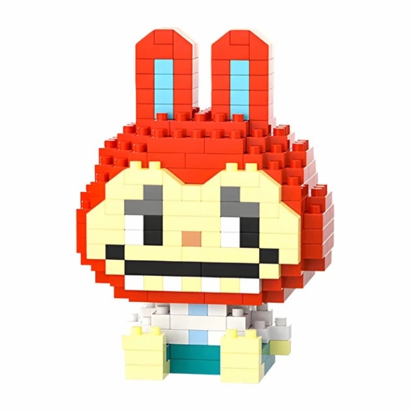 Конструктор піксельний 3051-E Labubu 243 деталі помаранчевий