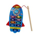 Гра магнітна риболовля Ракета MD1366 дерево різнобарвний