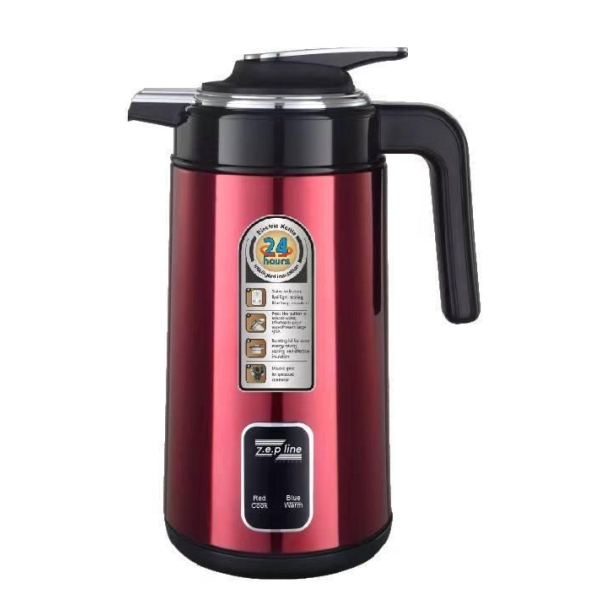 Термос електричний термопот Zepline ZP-106 нержавіюча сталь 3 л червоний