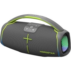Колонка портативна HOPESTAR H61 Bluetooth LED FM сірий new