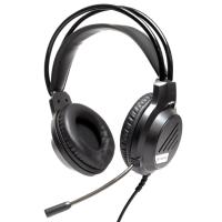 Навушники дротові геймерські Holmer H-01GS AUX USB з мікрофоном чорний