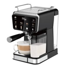 Кавомашина рожкова Zepline ZP-6803 з капучинатором 3000 Вт 2 л чорний зі сріблястим