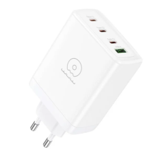 Мережевий зарядний пристрій WUW-C158 1USB 3Type-C + USB A PD100W white new