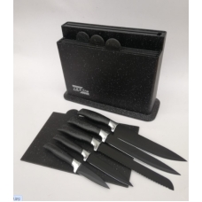 / Набір ножів та обробних дощечок Zepline 043, чорний