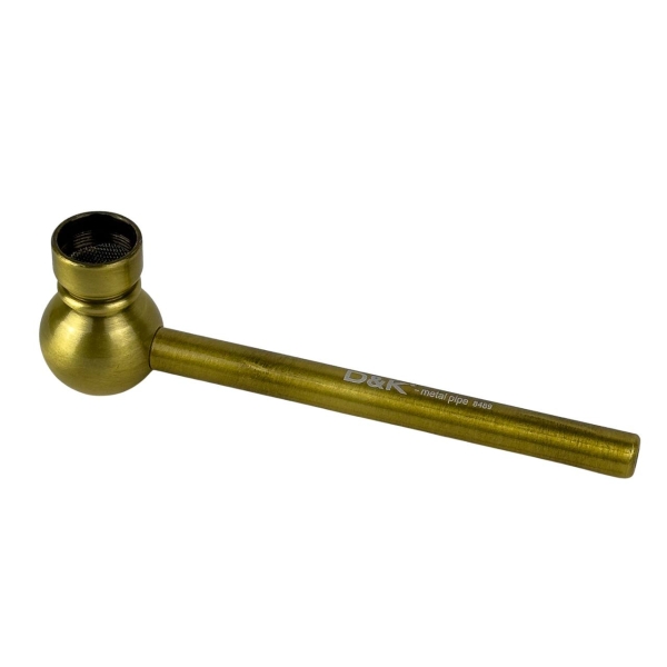 Трубка для паління D&K 25-11 з гріндером та сітками 7 см метал мікс