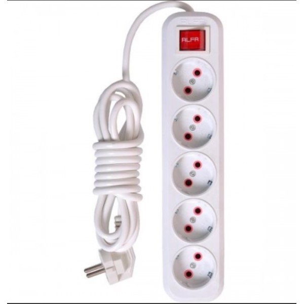 / Подовжувач з вимикачем на 5шт/3м