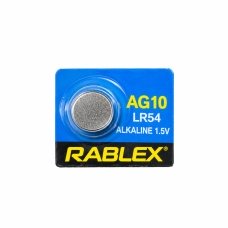 Батарейка кругла (таблетка) Rablex AG10 LR54 лужна