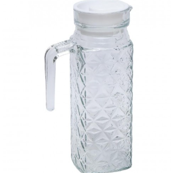 / Скляний графин 1л круглий 1.1L "Ромб" new