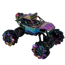 Машинка на радіокеруванні 26 см 757F на акумуляторі з парогенератором світлові ефекти фіолетовий з блакитним