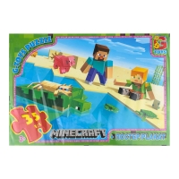 Пазли класичні 35 елементів G-Toys MC791 Minecraft з постером