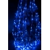 / Світлодіодна гірлянда завіса-водоспад прозорий дріт 2.5 м х 2.5 м Euro Led 320 LED 8 режимів синій / Світлодіодна гірлянда завіса-водоспад прозорий дріт 2.5 м х 2.5 м Euro Led 320 LED 8 режимів синій