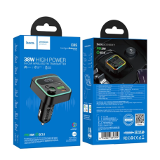 АЗП з FM-модулятором HOCO E85 Tiger PD20W+QC3.0 car BT FM transmitter Black new
