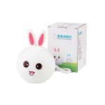 Нічник Кролик Rabbit Soft Touch з рожевими вушками силіконовий акумуляторний