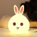 Нічник Кролик Rabbit Soft Touch з рожевими вушками силіконовий акумуляторний