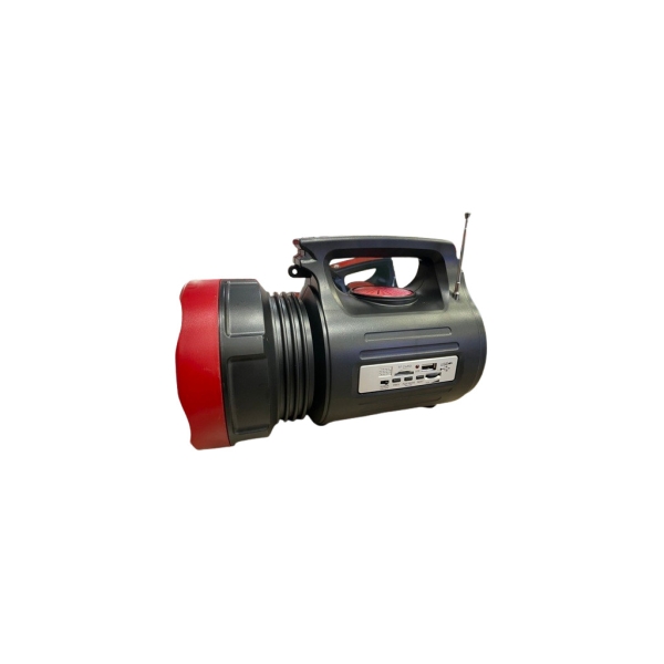 Ліхтар-прожектор акумуляторний ручний Wimpex WX-2828 портативний чорний з червоним