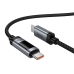 Кабель Type-C/Type-C 1.2 м HOCO U148 Lord з дисплеєм 100 Вт чорний