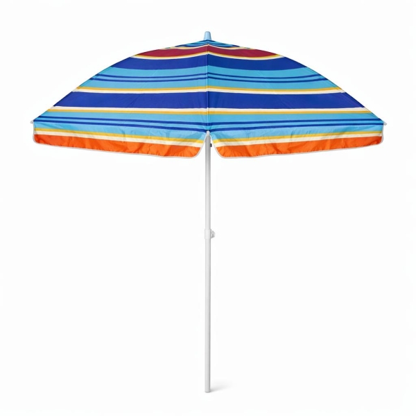 Пляжна садова парасолька 2.5 м Best-13 Смужки №3 Anti-UV з нахилом різнобарвний