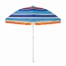 Пляжна садова парасолька 2.5 м Best-13 Смужки №3 Anti-UV з нахилом різнобарвний