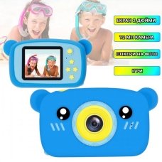 / Дитячий цифровий фотоапарат Smart Kids GM-24 ведмедик Тедді, відео, ігри, синій