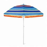 Пляжна садова парасолька 2.5 м Best-13 Смужки №3 Anti-UV з нахилом різнобарвний